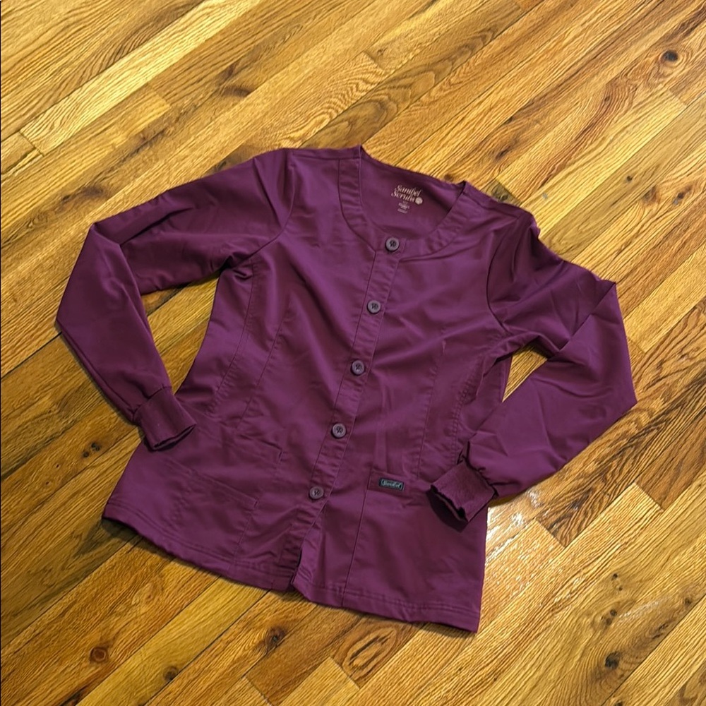Wine Sanibel Scrub Jacket